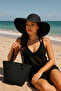 Black Straw Hat and Straw Bag Double Set Boxed Shipping Set2005 - 3