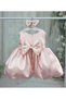 Balloon Skirt Girl's Baby Evening Dress Satin Pink Dress