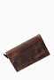 Genuine Leather Unisex Mechanism Card Holder 611Cr - Dark Tan - 3