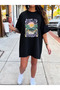 Women's Short Sleeve Crew Neck T-Shirt Dress Nightgown