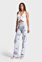 Women's T.Kot Color 4S5-80 Straight Fit Shiny Stone Rose Detailed 100% Koton Design Denim Jean - 3