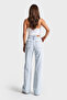 Women's T.Kot Color 4S5-80 Straight Fit Shiny Stone Rose Detailed 100% Koton Design Denim Jean - 4