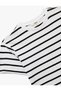 Cotton Crew Neck Short Sleeve Striped T-Shirt - 3