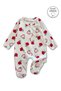 100% Cotton Baby Girl Booties Jumpsuit - 3