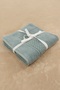 Wilaya Bath Mat Foot Towel 100% Cotton Thick Texture Blue 50X70 cm - 6