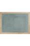 Wilaya Bath Mat Foot Towel 100% Cotton Thick Texture Blue 50X70 cm - 3