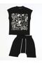 Black Graf Harem L-Boys Shorts Set - 2