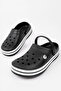 Black Unisex Tape Detailed Daily Comfortable Slippers - 3