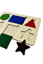 World Felt Covered Shapes Puzzle, Wooden Insert-And-Remove Puzzle, Colorful Educational Puzzle, Shape Learning - 4