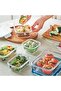 Clear Glass Rectangular 2L White - Durable, Airtight, Heat-Resistant Food Container - 3
