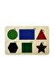 World Felt Covered Shapes Puzzle, Wooden Insert-And-Remove Puzzle, Colorful Educational Puzzle, Shape Learning - 5