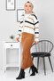 Suede Pencil Skirt Tsd0034 Tan - 3