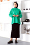 Elastic Neck Blouse Tsd221205 Green - 5