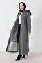 Zippered Full Length Coat with Ornamental Pockets TSD230810 Gray - 3