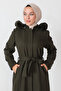 Hidden Zipper Belted Cashmere Coat TSD230813 Khaki - 2