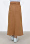 Denim Skirt with Flared Sides TSD22019 Tan - 5