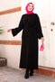 Buy Tie-Up Low Arm Knitwear Long Dress Tsd240708 Black - 3