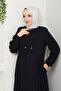Pleated Hijab Ferace Tsd250169 Black - 2