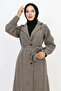 Double Breasted Collar Buttoned Cape TSD231111 Beige - 2