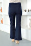Elastic Waist Spaghetti Trousers Tsd230237 Navy Blue - 4
