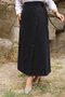 Side Tie Denim Skirt Tsd240615 Black - 3