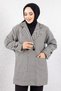 White coat with pocket, handle, and epaulette detail tsd240954 - 4