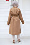 Buttoned sleeve tip epaulette detailed trench coat tsd240901 taba - 5