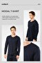 Men's 50% Modal, 50% Cotton V-Neck Long Sleeve T-Shirt - 2