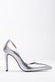 Red Sole Shoes Thin Heel Evening Dress Stiletto Shoes High Heel Silver Evening Dress Shoes - 2