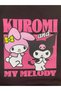 Girl's Suit Kuromi Printed Black T-Shirt 2-Piece Leggings Suit Summer Casual Combination 3-7 Years Old - 3
