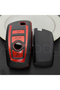Bmw Compatible 1, 3, 5, 7 Series, F30, F25, F20, F18, F16, F15, F10, X1, X3, X4, X5 Leather Look Tpu Key Case Cover (Red)