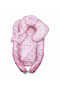 - Two Sided Portable Baby Bed Set - Pink - 4 Pcs