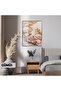 Amazing | Pin&Gold Flower Model | Framed Tempered Glass Table Single Vertical