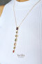 Special Series Colorful Stone Element Steel Y Necklace - 2