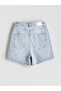 Blue Standard Fit Women's Jean Shorts - 6
