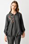 Embroidered Front Plus Size Trench Coat