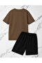 Unisex Diamond Women's Portrait Design Printed Tshirt Shorts Set - 2