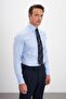 Comfort Fit 100% Cotton Classic Collar Blue Men's Shirt - 2