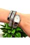 Women's Wristwatch Gray Snake Model Wrapped Ps4105