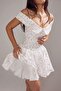 Floral White Summer Mini Dress-Fit & Flare Style - 5