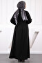 Black Sleeve Elastic Ferace - 3