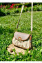 De&Morié 6081 Buckle Two-Compartment Women's Shoulder Bag – Beige / Brown Detailed - 6