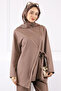 Mink Asymmetric Detailed Tunic Pants Suit - 4