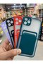 Apple iPhone 11 Pro Max Case Credit Card Holder Erasable Back Matte Silicone Edge Color - 5