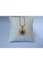 Steel Gold Zircon Stone Sun Figure Necklace - 3