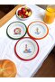 3-Piece 16cm Enamel Plate Set, 16 cm Enamel Appetizer Plate, Presentation Plate, Enamel Plate, Retro Luxury