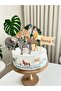 Safari Party Animals Themed Cake Topper and Cake Wrap Set - 2