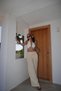 Women's Yellow 100% Modal Wide Cut Trousers with Elastic Waist and Front Seam Detail 29109 - 4