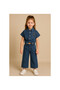Flower Detail Denim Suit