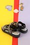 Kindep (Arzen) Stone Detailed Daily Orthopedic Girls Sandals Shoes Black - 6